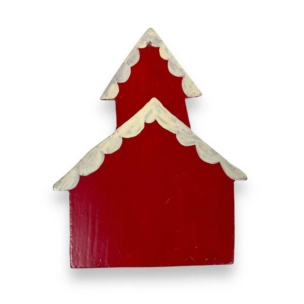 Vintage Handpainted Wood Christmas Ornaments